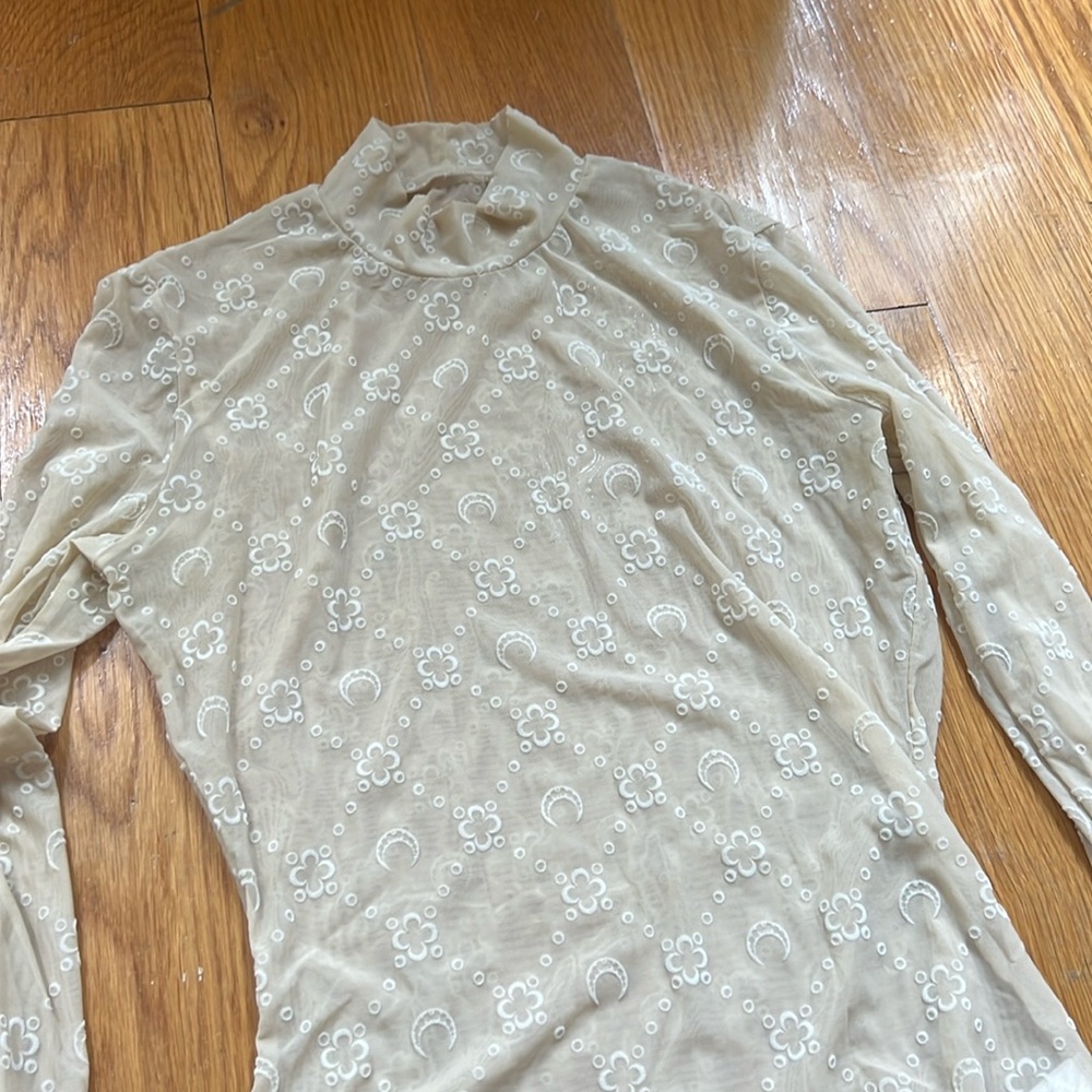 Marine Serre nude long sleeve